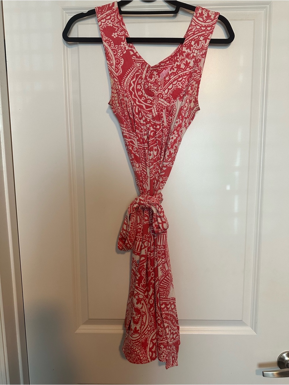 Lilly Pulitzer red/coral and white sleeveless sheath dress Size XS